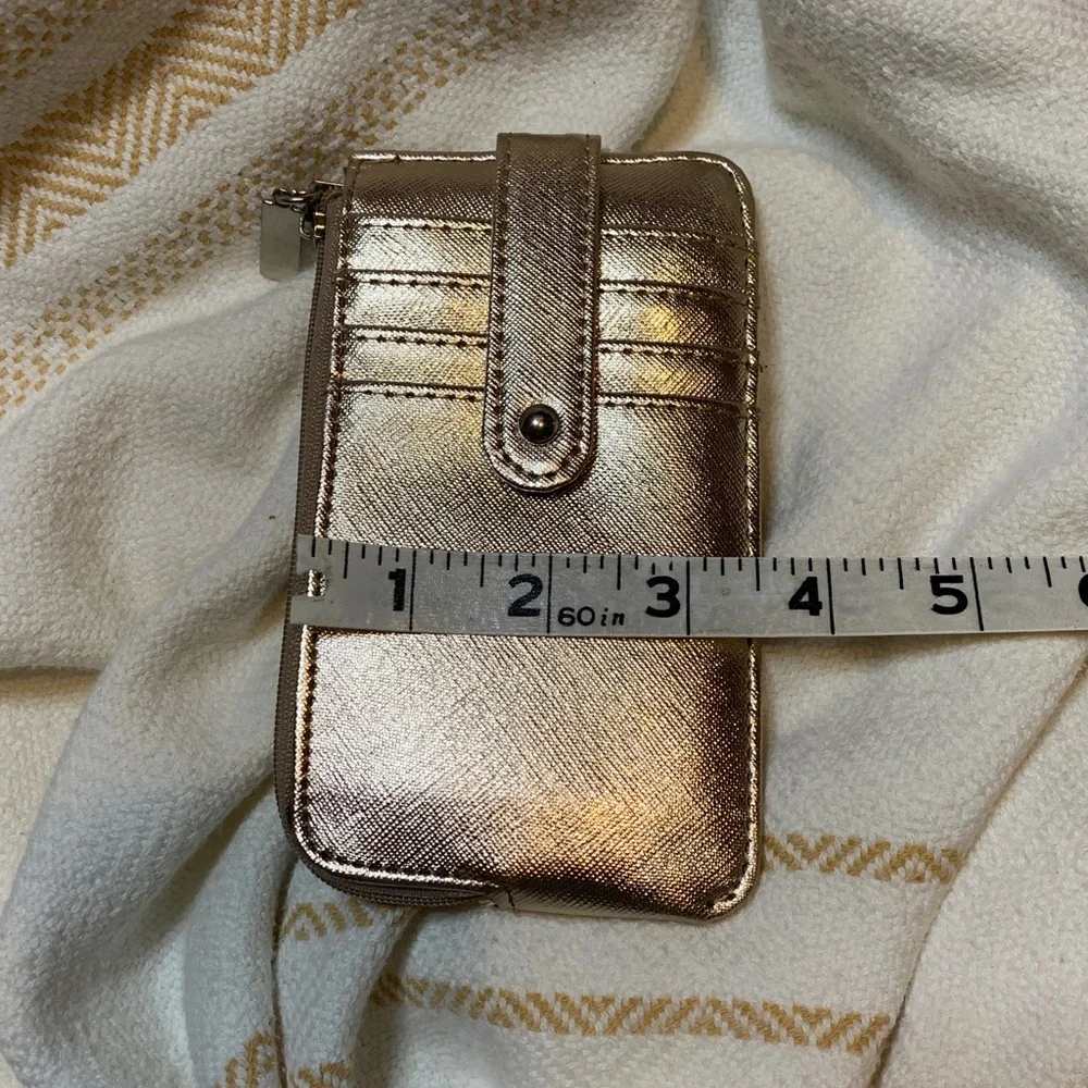 Gold Card Holder Key Wallet - Women's Accessory
